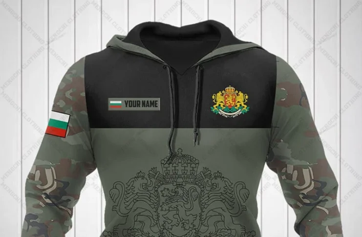 kf SafefefcddeF Custom Name Bulgaria Speed Style Camouflage Unisex Hoodies Loose Pullover Sweatshirts Casual Winter Clothing Oversize Streetwear