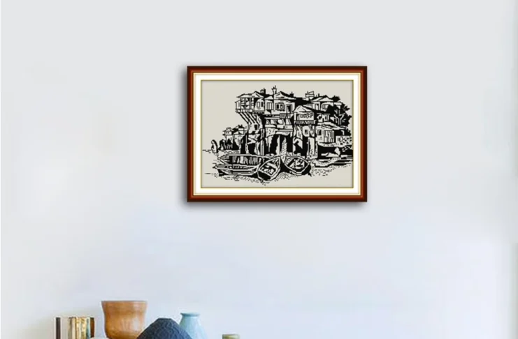 kf Sedfaffddr Joy Sunday Cross Stitch Complete Set With Pattern Kit Sozopol Bulgaria Stamped Counted Cloth Printed Unprinted