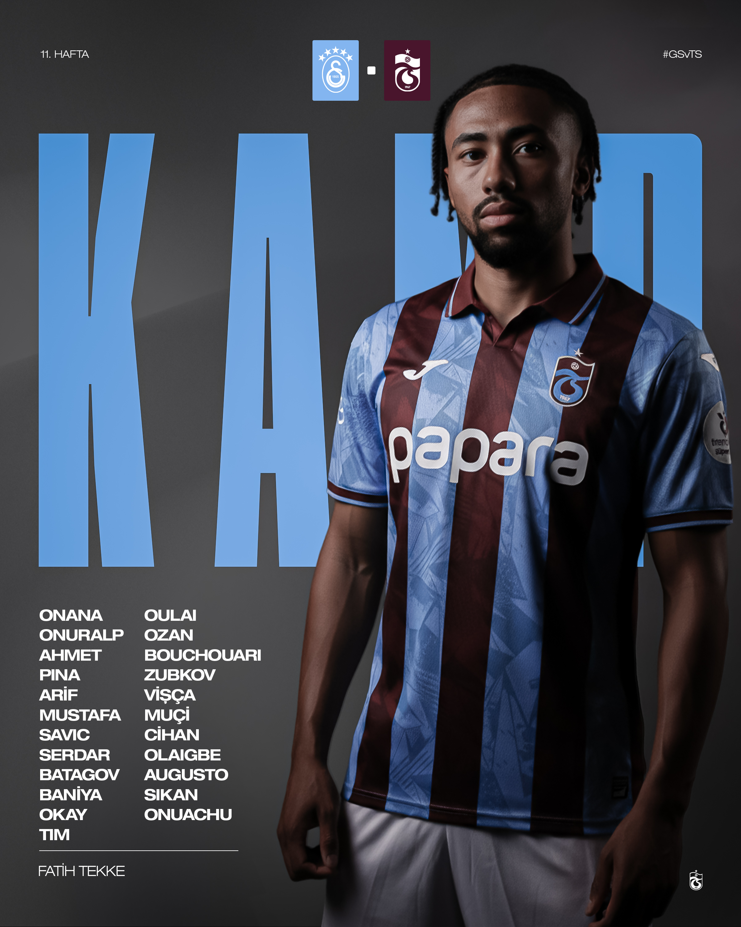 Trabzonspor'un galatasaray maçı kamp kadrosu belli oldu trabzonsporun galatasaray maci kamp kadrosu belli oldu iustitia. Bg trabzonspor yarın (cumartesi) saat 20. 00'de rams park'ta galatasaray'a konuk olacağı karşılaşma öncesi... Iustitia. Bg trabzonspor'un galatasaray maçı kamp kadrosu belli oldu 2025-10-31 14:40:00 adalet - iustitia. Bg
