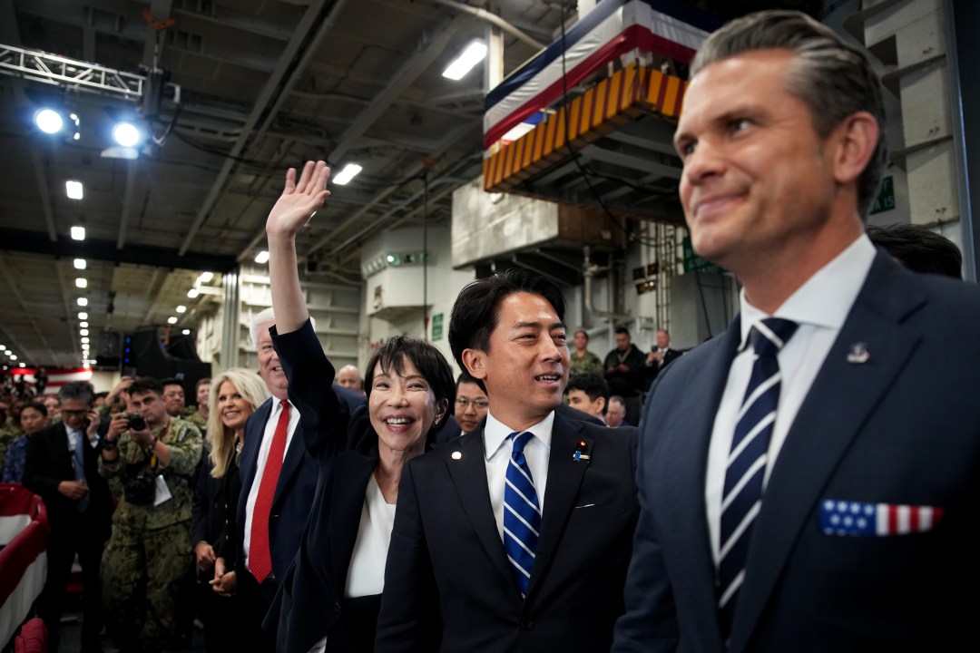 Japanese prime minister sanae takaichi and u. S. Secretary of war pete hegseth