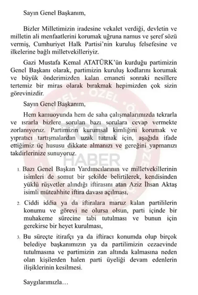 CHP'de Kılıçdaroğlu'na yakın bir grup vekilden Özgür Özel'e mektup: Üç talep ilettiler 2025