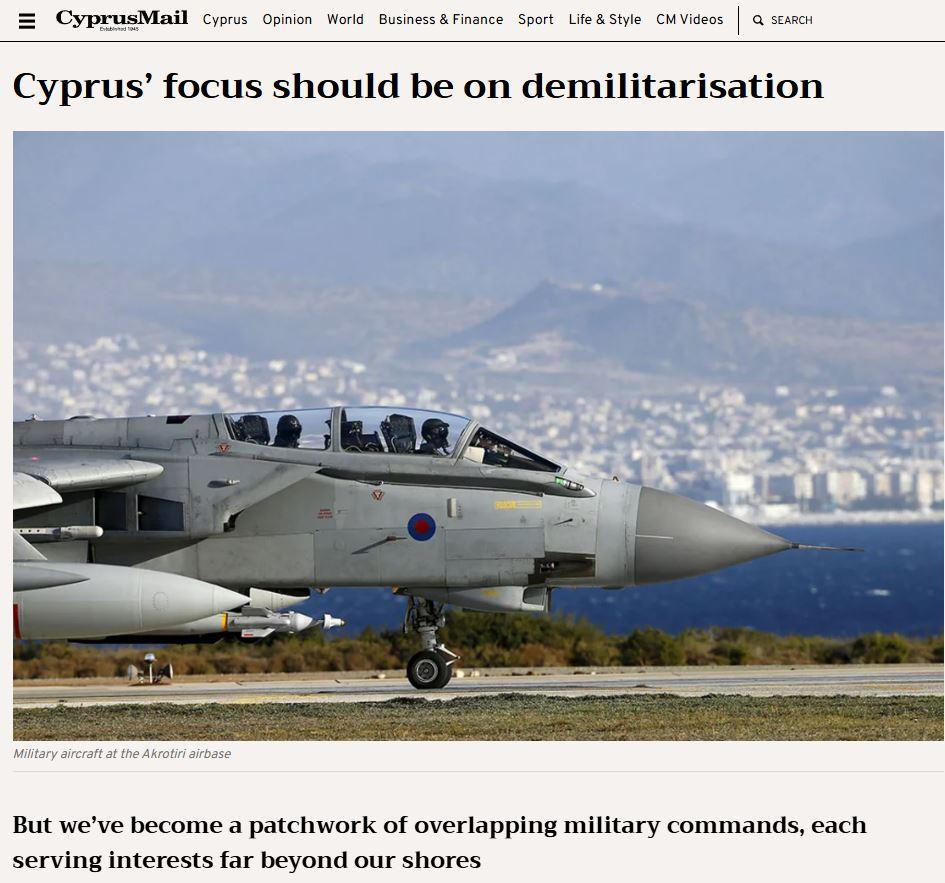 Rum gazetesinden i̇srail uyarısı: "güney kıbrıs için tehdit olabilir" 2025 - adalet - iustitia. Bg Cyprus mail'de fahri zi̇hni imzasıyla yayınlanan 'kıbrıs'ın odak noktası silahsızlanma olmalı' başlıklı haberin ekran görüntüsü
