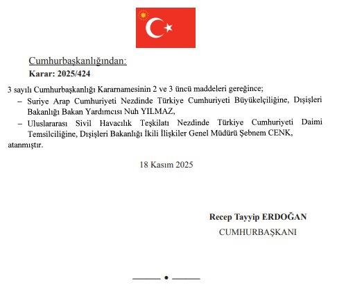 Güncel türkiye'nin suriye büyükelçisi belli oldu! Atama kararı resmi gazete'de 2025 turkiyenin suriye buyukelcisi belli oldu atama karari resmi gazetede 2025 2 güncel iustitia. Bg cumhurbaşkanlığı tarafından yapılan atamalar resmi gazete’de yayımlandı. Buna göre, suriye arap... Iustitia. Bg türkiye'nin suriye büyükelçisi belli oldu! Atama kararı resmi gazete'de 2025 2025-11-19 01:58:00 adalet - iustitia. Bg güncel