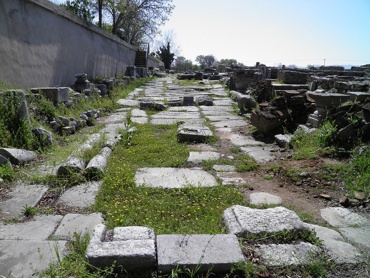 A portion of the via egnatia road running through philippi