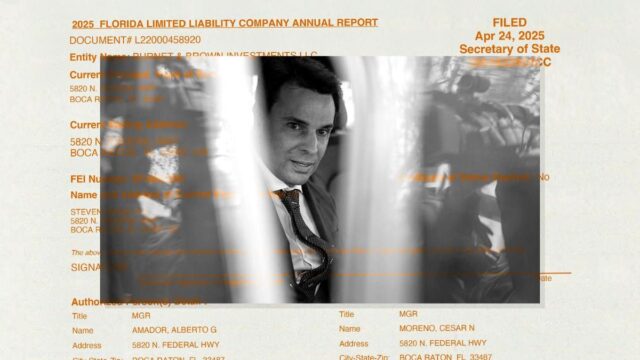 Burnet & Brown, la empresa de la pareja de Ayuso en Florida que remite a su identidad falsa en Quirón 2025