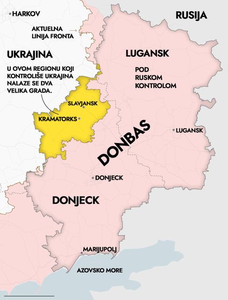 Mapa spornih teritorija u ukrajini donbas Mapa spornih teritorija u ukrajini donbas