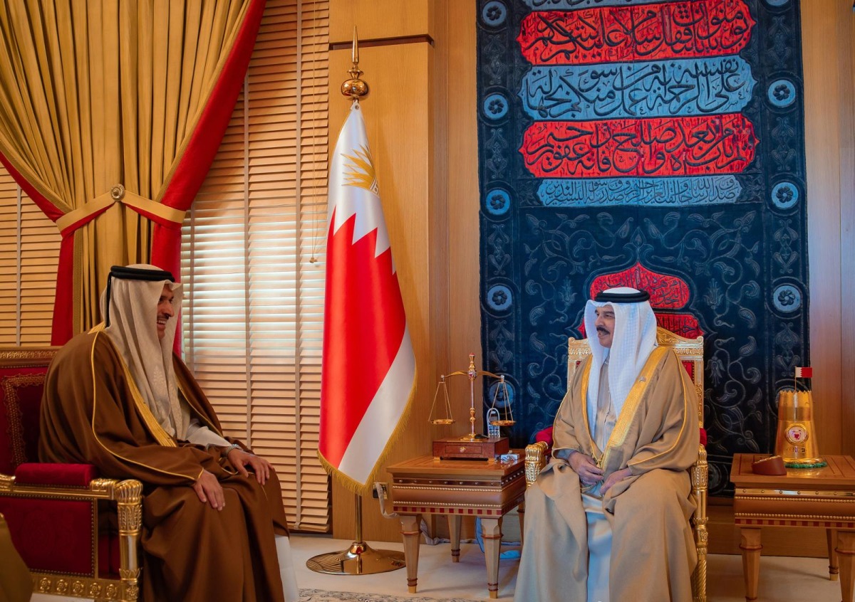 &nbsp;ملك البحرين يتسلم أوراق اعتماد سفير دولة قطر 2026