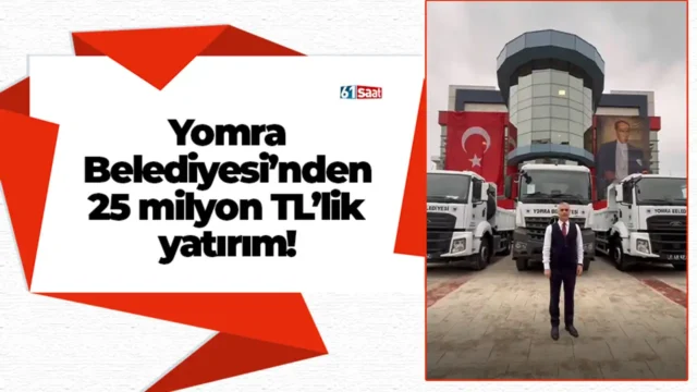 Yomra Belediyesi’nden 25 milyon TL’lik yatırım! 2026