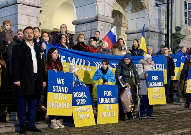 (PREJELI SMO) Ukrajinci na na shodu v Ljubljani: “Hvala Sloveniji za podporo!” 2026