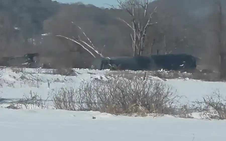 Shelter in place issued after train cars carrying flammable fuel overturn into Mansfield river 2026