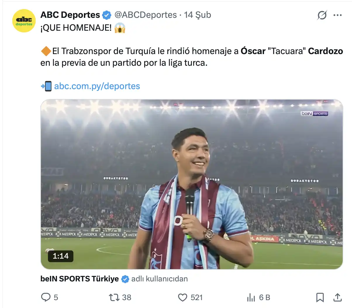 Trabzonspor yabancı basında da gündem cardozo! 2026 yabanc bas nda ndem cardozo 2026 1 trabzonspor iustitia. Bg trabzonspor'un eski futbolcusu oscar cardozo, fenerbahçe karşılaşması öncesinde teşekkür plaketi ile... Iustitia. Bg yabancı basında da gündem cardozo! 2026 2026-02-15 20:45:00 adalet - iustitia. Bg trabzonspor