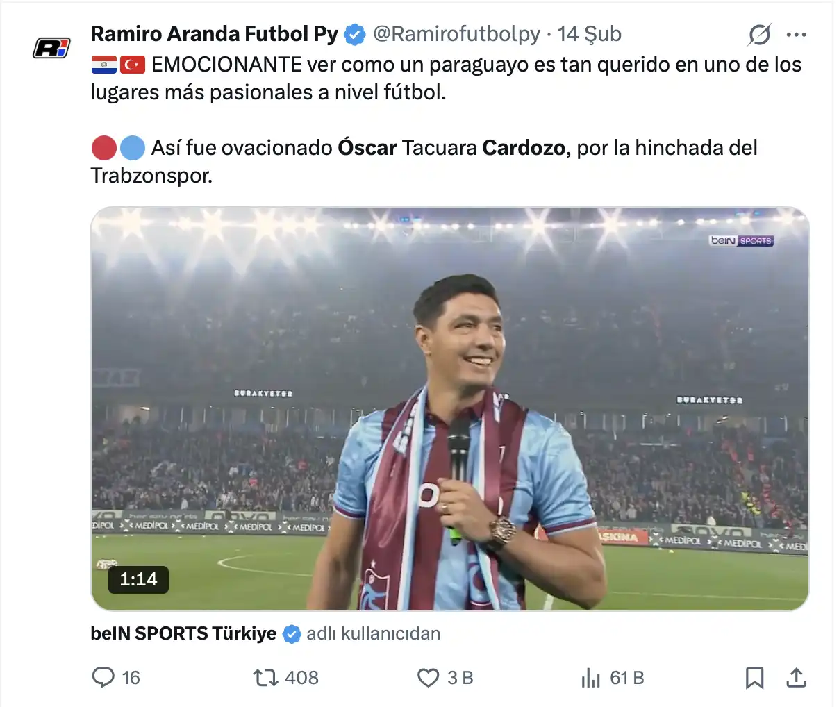 Trabzonspor yabancı basında da gündem cardozo! 2026 yabanc bas nda ndem cardozo 2026 trabzonspor iustitia. Bg trabzonspor'un eski futbolcusu oscar cardozo, fenerbahçe karşılaşması öncesinde teşekkür plaketi ile... Iustitia. Bg yabancı basında da gündem cardozo! 2026 2026-02-15 20:45:00 adalet - iustitia. Bg trabzonspor