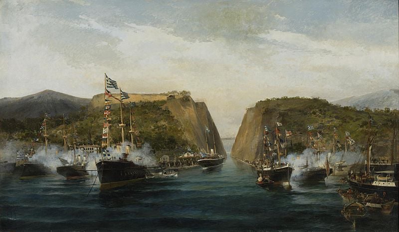 Corinth canal inauguration