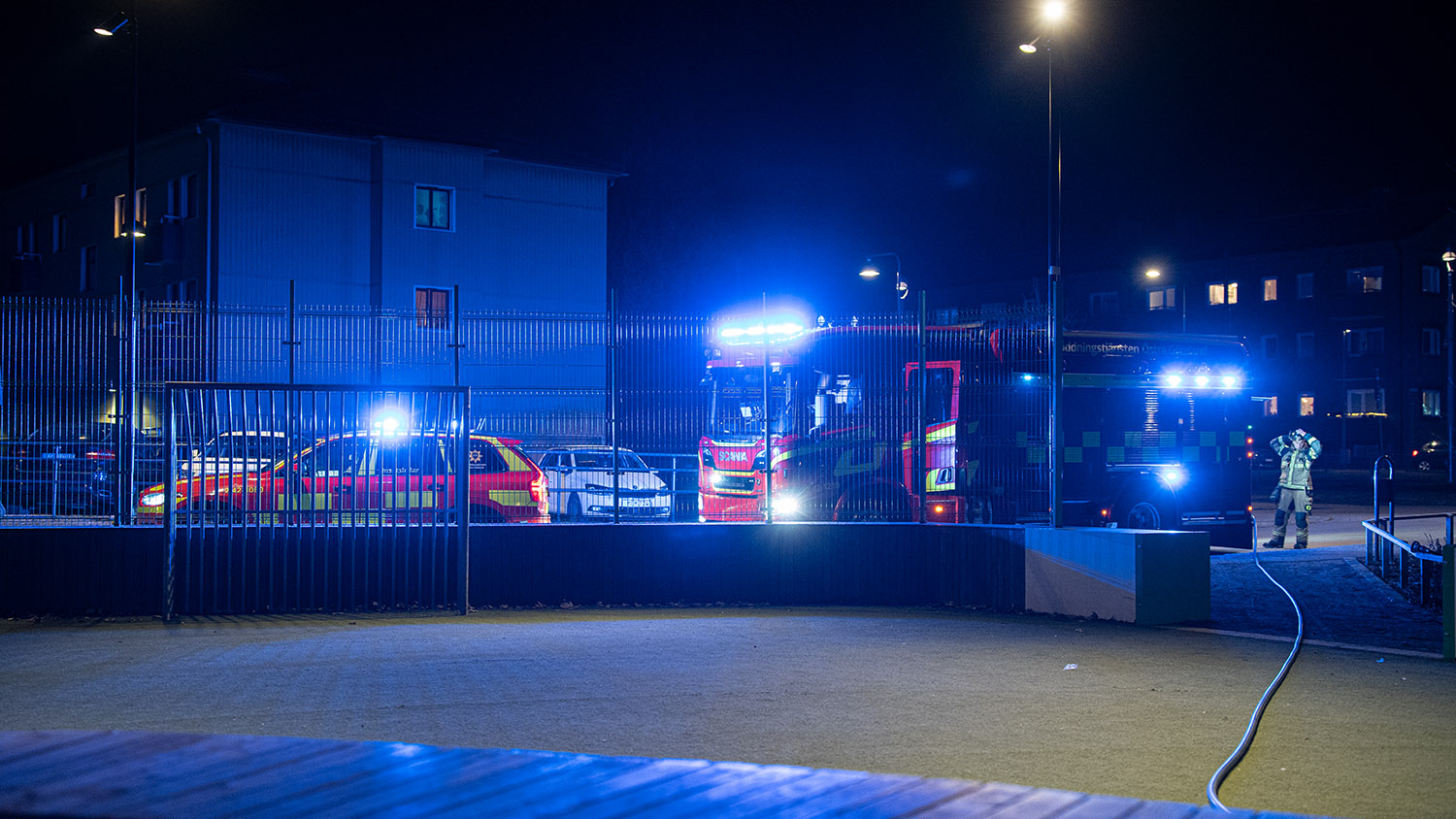 Larm om brand i lekpark 2026