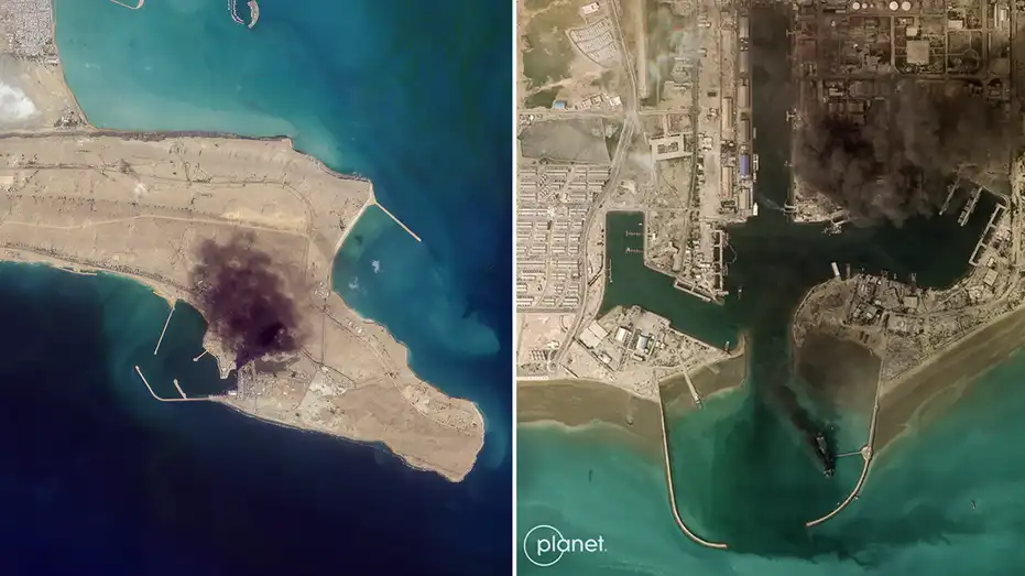 New satellite images show fires, naval base damage across Iran after US-Israeli strikes 2026