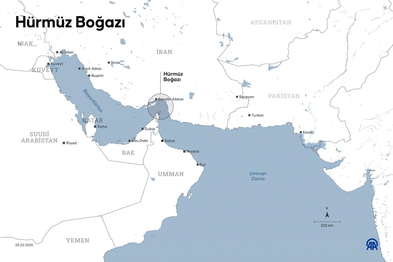 Hürmüz boğazı haritası