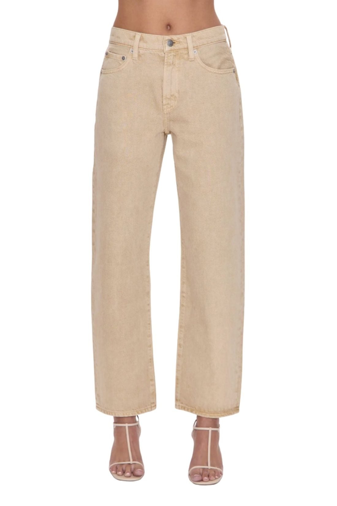 tan relaxed spring denim