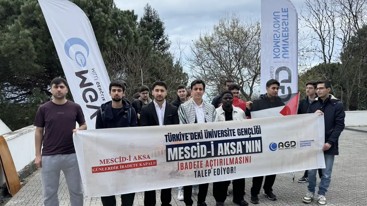 Trabzon'da İsrail protesto edildi! 2026