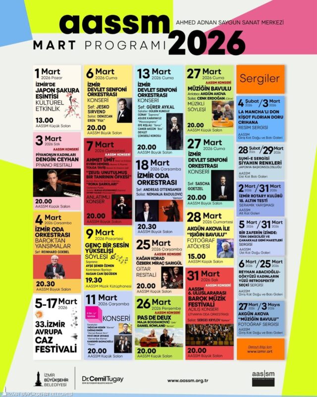 İzmir’de Mart Ayı Sanat Fırtınası: Dünyaca Ünlü İsimler Geliyor! 2026