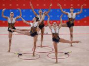 Ансамбълът на България спечели бронзов медал на финала с обръчи и бухалки, общо четири отличия завоюваха родните грации на Световната купа в Баку 2026 Ансамбълът на България спечели бронзов медал на финала с обръчи и бухалки, общо четири отличия завоюваха родните грации на Световната купа в Баку 2026