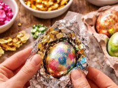 Боядисване на яйца с фолио: Най-лесният ХИТ за Великден, който изглежда като произведение на изкуството 2026 Боядисване на яйца с фолио: Най-лесният ХИТ за Великден, който изглежда като произведение на изкуството 2026