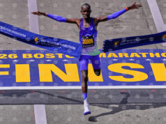 Кенийците Джон Корир и Шарон Локеди триумфираха за втора поредна година в маратона на Бостън 2026 Кенийците Джон Корир и Шарон Локеди триумфираха за втора поредна година в маратона на Бостън 2026