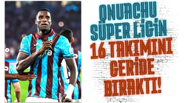 Süper Ligin 16 takımı Trabzonsporlu Onuachu'nun gerisinde kaldı... 2026