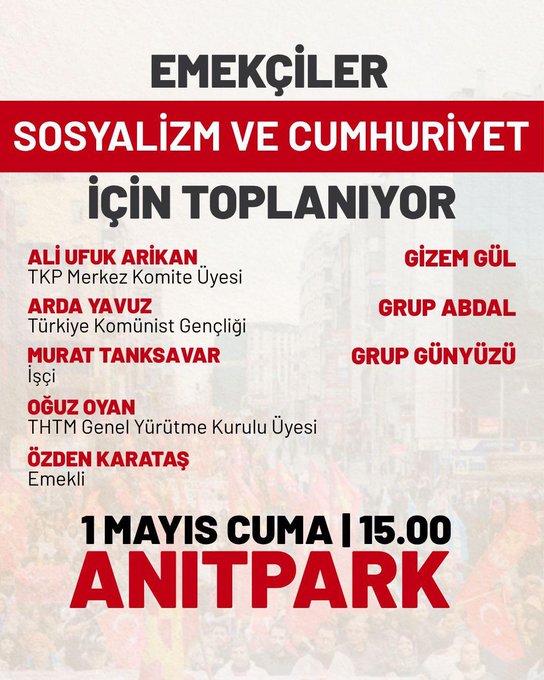 İstanbul, ankara, i̇zmir ve adana: dört merkezdeki 1 mayıs mitinglerinin programı açıklandı 2026 stanbul ankara zmir adana merkezdeki may mitinglerinin 1 iustitia. Bg türkiye komünist partisi’nin çağrısını yaptığı ve birçok kurum ve topluluğun da sahiplendiği dört... Iustitia. Bg i̇stanbul, ankara, i̇zmir ve adana: dört merkezdeki 1 mayıs mitinglerinin programı açıklandı 2026 2026-04-29 12:42:18 adalet - iustitia. Bg