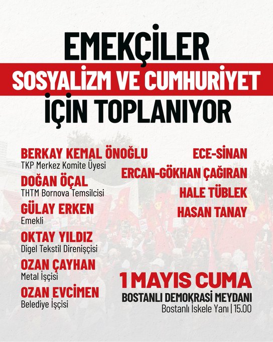 İstanbul, ankara, i̇zmir ve adana: dört merkezdeki 1 mayıs mitinglerinin programı açıklandı 2026 stanbul ankara zmir adana merkezdeki may mitinglerinin 2 iustitia. Bg türkiye komünist partisi’nin çağrısını yaptığı ve birçok kurum ve topluluğun da sahiplendiği dört... Iustitia. Bg i̇stanbul, ankara, i̇zmir ve adana: dört merkezdeki 1 mayıs mitinglerinin programı açıklandı 2026 2026-04-29 12:42:18 adalet - iustitia. Bg