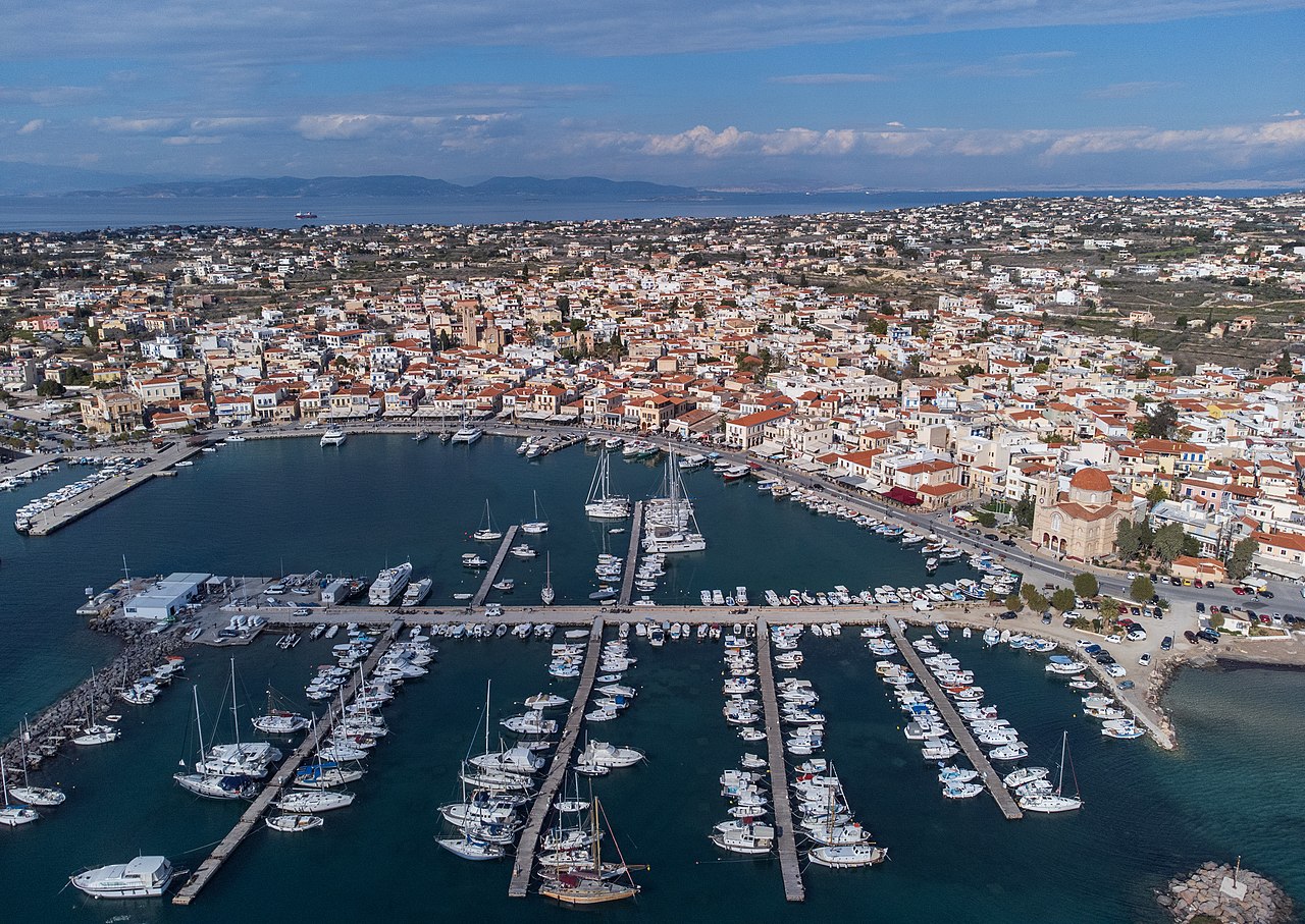 The island of aegina near athens, greece