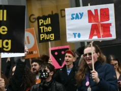 Protest tegen AI groeit: ‘Bizarre implicaties als het slimmer wordt dan wij’ 2026 Protest tegen AI groeit: 'Bizarre implicaties als het slimmer wordt dan wij' 2026