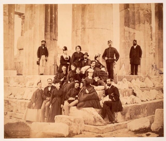 The First Known Photo of Tourists at the Athens Acropolis 2026