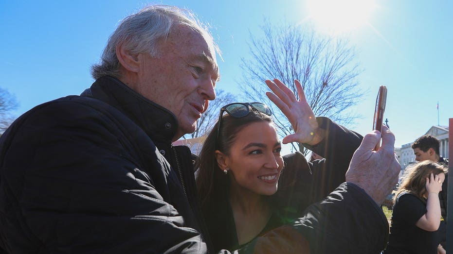 AOC endorses Sen Ed Markey as incumbent faces Dem US Senate primary challenge from Rep Seth Moulton 2026