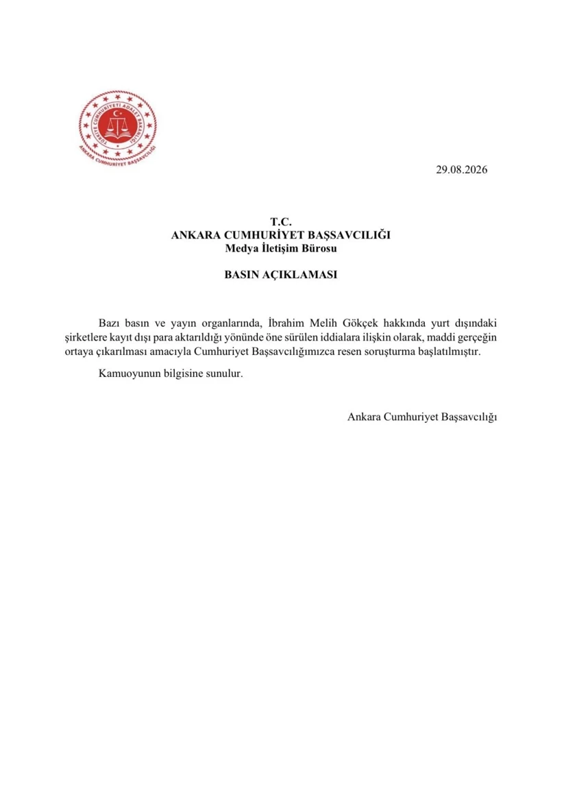 Gökçekler hakkında kayıt dışı para aklama soruşturması 2026