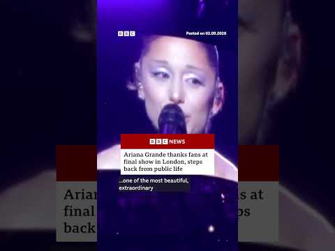 Ariana Grande completes tour and steps back from public life. #BBCNews 2026