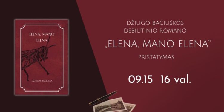 Debiutinis alytiškio gimnazisto romanas „elena, mano elena“ – kaip vienas ilgas meilės laiškas 2026