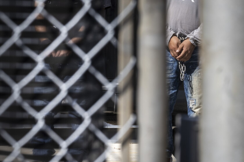 Did trump detain the 'worst of the worst' in chicago last fall? 2026 - justice U. S. Immigration and customs enforcement officers escort detainees into the ice facility in broadview last sept. 17.