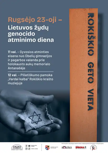 Rokiškio krašto muziejus kviečia 2026 - teisingumas - iustitia. Bg Rokiškio krašto muziejus kviečia 2026 roki kio kra muziejus kvie 2026 15 iustitia. Bg gimtasis rokiškis
rokiškio krašto muziejus
rugsėjo 23 d. Lietuvos žydų genocido atminimo diena
11 val. gyvosios atminties eisena nuo obelių gimnazijos ir pagarbos valanda prie... Rokiškio krašto muziejus kviečia 2026 2026-09-23 05:34:15 teisingumas - iustitia. Bg