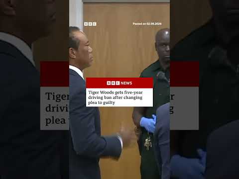 Tiger Woods gets five-year driving ban after changing plea to guilty. #BBCNews 2026