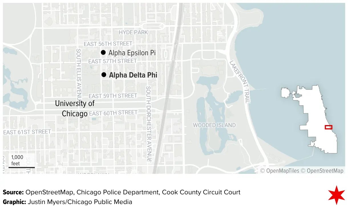 2nd woman alleging sexual assault at a university of chicago frat house feared she was drugged: police report 2026 - justice Locator map
