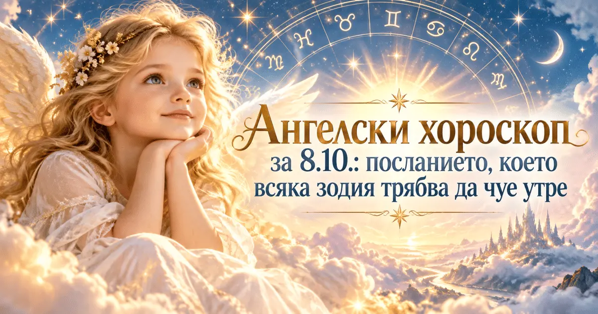 Ангелски хороскоп за 8. 10. : посланието, което всяка зодия трябва да чуе утре 2026 - юстиция Ангелски хороскоп за 8. 10. : посланието, което всяка зодия трябва да чуе утре