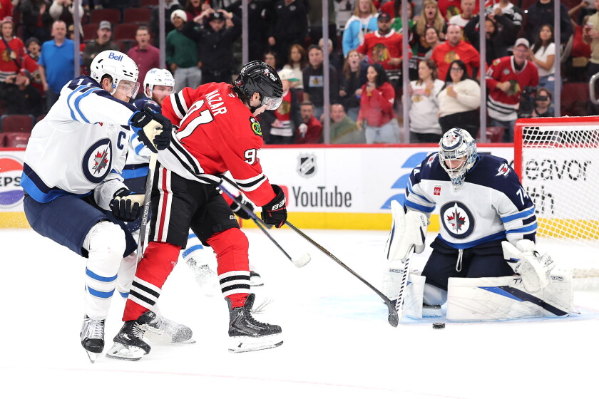 Frank Nazar's return Thursday against the Jets gave the Blackhawks four solid forward lines.