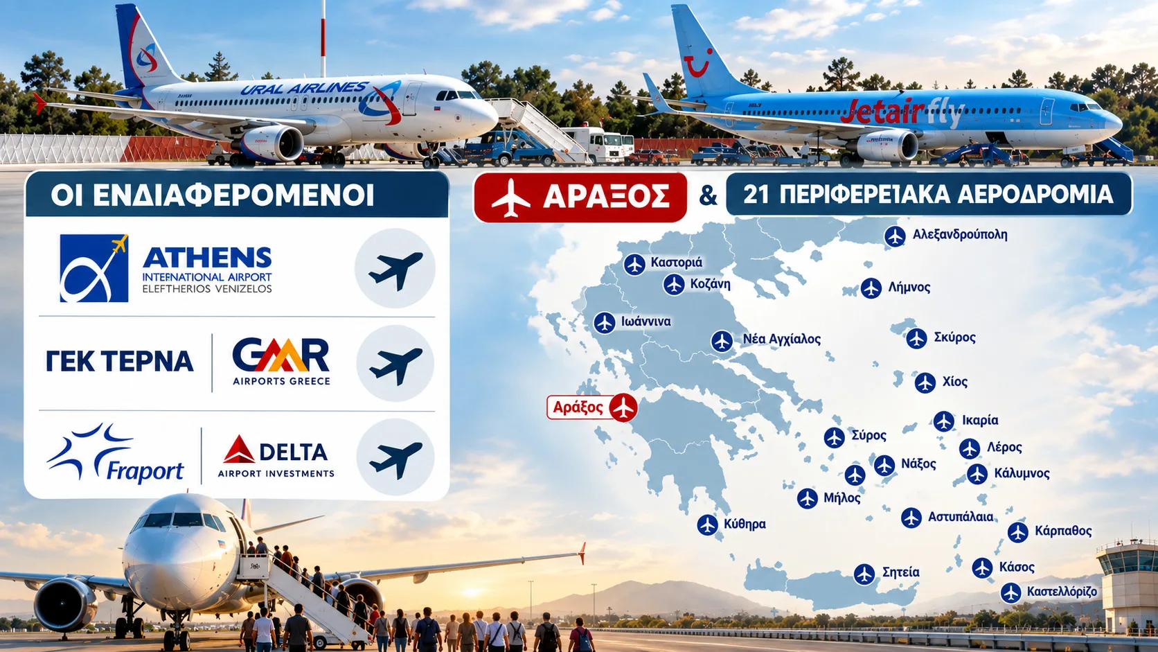 Τρία επενδυτικά σχήματα (και) για τον αραξο - οι διεκδικητές, οι προοπτικές και οι ανάγκες για το αεροδρόμιο της αχαΐας Τρία επενδυτικά σχήματα (και) για τον αραξο - οι διεκδικητές, οι προοπτικές και οι ανάγκες για το αεροδρόμιο της αχαΐας