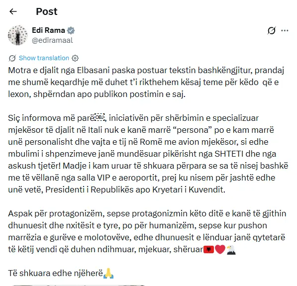 Erjon vishkulli në itali për kurim, familja kundërshton deklaratën e ramës, kryeministri reagon sërish: shpenzimet u mbuluan nga shteti 2026 - юстиция Vishkulli në itali erjon vishkulli në itali për kurim, familja kundërshton deklaratën e ramës, kryeministri reagon sërish: shpenzimet u mbuluan nga shteti 2026 erjon vishkulli itali kurim familja kund rshton deklara vishkulli në itali erjon vishkulli, i plagosur në sy gjatë protestës para kryeministrisë një ditë më parë, është dërguar në itali për... Iustitia. Bg erjon vishkulli në itali për kurim, familja kundërshton deklaratën e ramës, kryeministri reagon sërish: shpenzimet u mbuluan nga shteti 2026 2026-10-25 15:50:44 юстиция vishkulli në itali