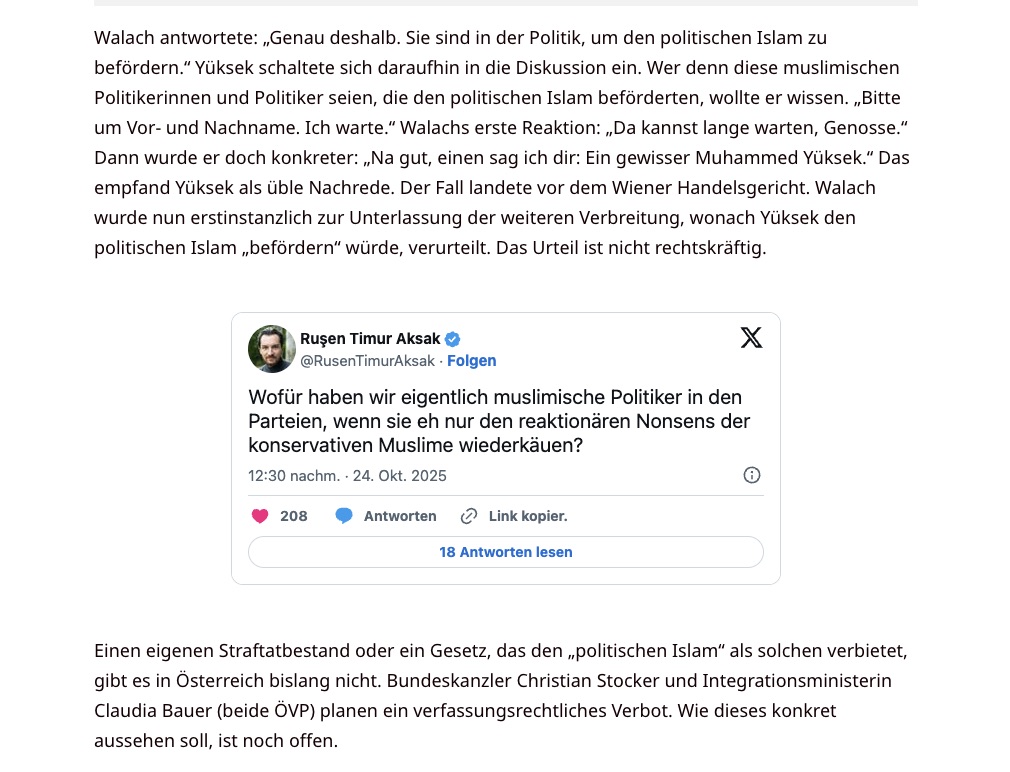 „eski spö çalışanı, spö’lü siyasetçiyi “siyasal i̇slam’ı desteklemekle” suçladı“ 2026 - justiz Siyasal i slam „eski spö çalışanı, spö’lü siyasetçiyi “siyasal i̇slam’ı desteklemekle” suçladı“ 2026 eski siyaset iyi siyasal slam desteklemekle lad 2026 siyasal i slam vi̇yana,yenivatan. At, 21. 10. 2026 –avusturya sosyal demokrat partisi (spö) içinde sosyal medyada başlayan “siyasal... Iustitia. Bg „eski spö çalışanı, spö’lü siyasetçiyi “siyasal i̇slam’ı desteklemekle” suçladı“ 2026 2026-10-21 12:03:36 justiz siyasal i slam