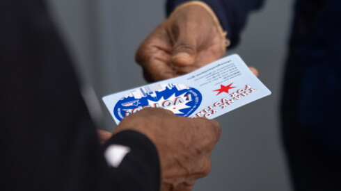 How mayoral candidates stack up 2026 - justice A woman receives an “i voted” sticker at the dr. Martin luther king jr. Community center polling site in bronzeville on the south side, monday, oct. 19, 2026.