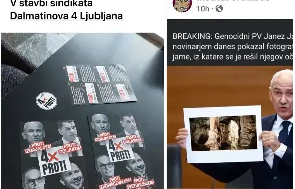 Janša opozarja na širjenje sovraštva s strani levičarske paravojske: “Ustvarja se ozračje pogroma, ki vodi v fizično nasilje in teror” 2026