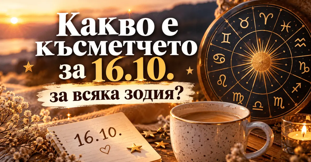 Късметче за 16. 10. : какво ви носи денят според зодията