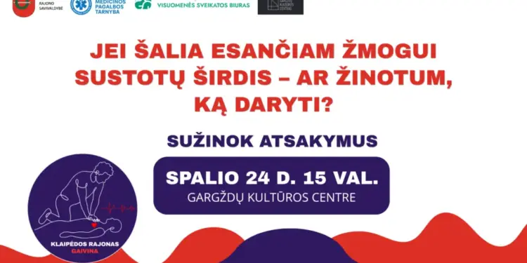 Klaipėdos rajonas gaivina: tūkstantis gyventojų kviečiami išmokti gelbėti gyvybes 2026