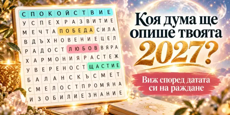 Коя дума ще опише твоята 2027? Виж според датата си на раждане 2026 - юстиция Коя дума ще опише твоята 2027? Виж според датата си на раждане 2026